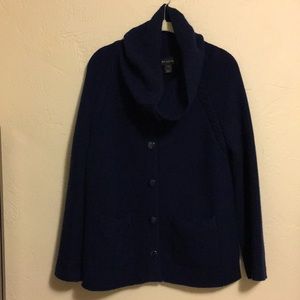 100% Cashmere St. John Navy Blue Sweater Size M